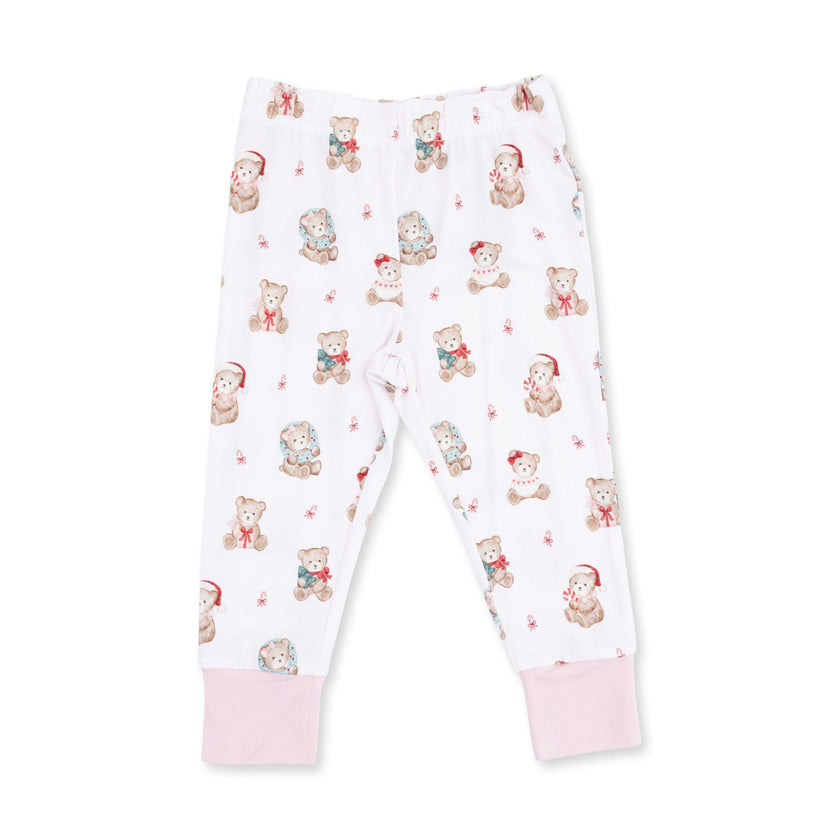 Christmas Teddy Bears Pink - Long Sleeve Loungewear Set