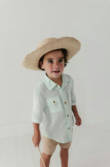 Boys Utility Shirt in Sky Blue