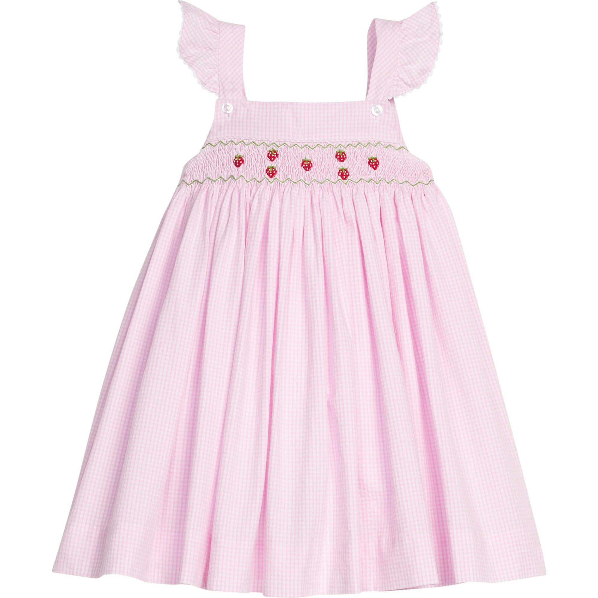 Smocked Lizzy D Dress - Strawberries