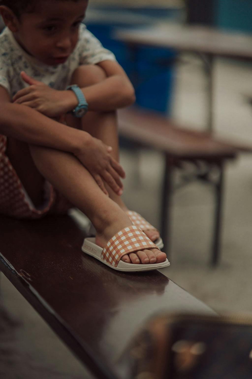 Slide Sandal | Patterns - Sienna Gingham