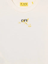 White Diagonal Splat Logo T-Shirt
