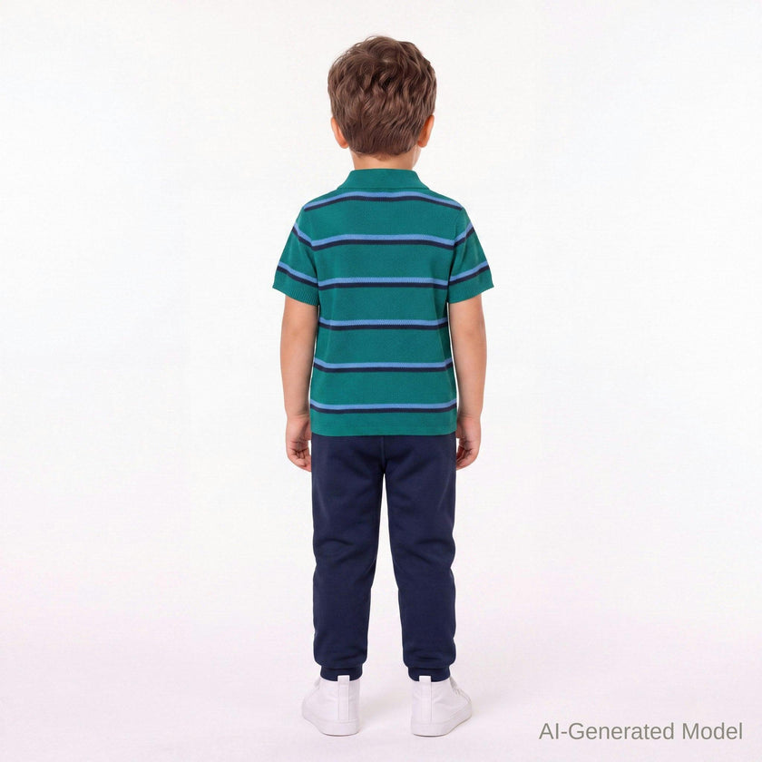 Boys Sweater Knit Polo | Bold Stripe
