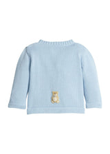 Crochet Cardigan - Blue Teddy Bear