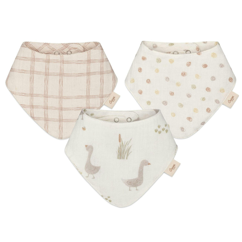 Charlie Goose Cotton Bandana Baby Bib (3 Pack)