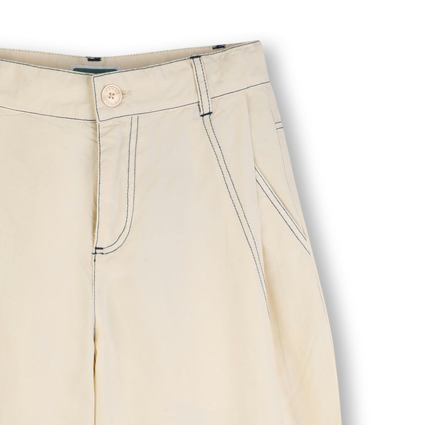 Beige Wide-Leg Kenzo Pants