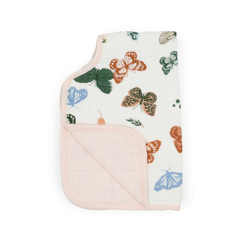 Cotton Muslin Burp Cloth - Butterflies