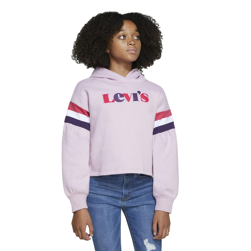 Pink Logo Print Hoodie