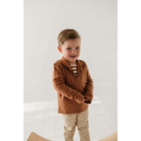Boy's 3/4 Fleece Zip Sweatshirt