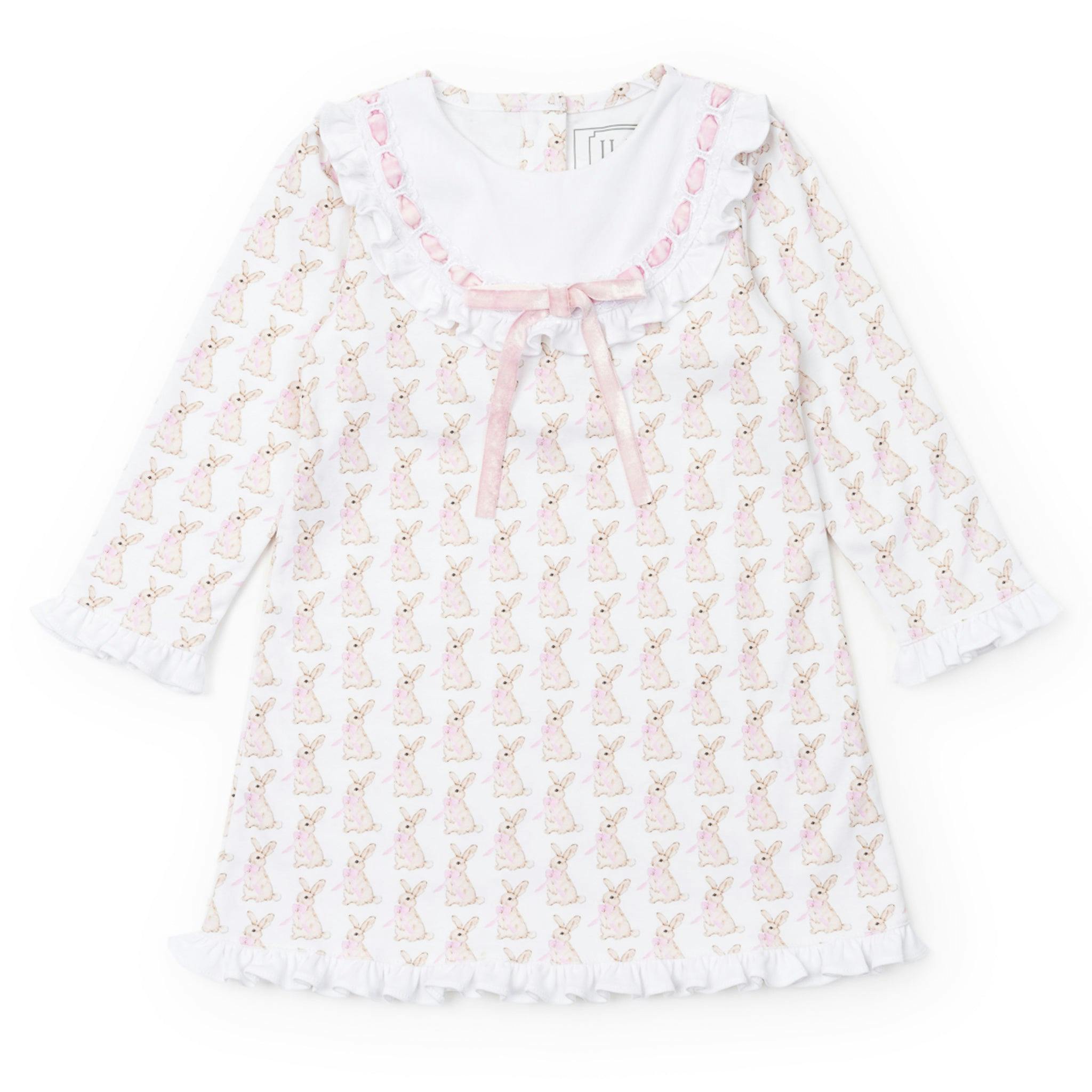 Emersyn Girls' Dress - Easter Bunnies Pink