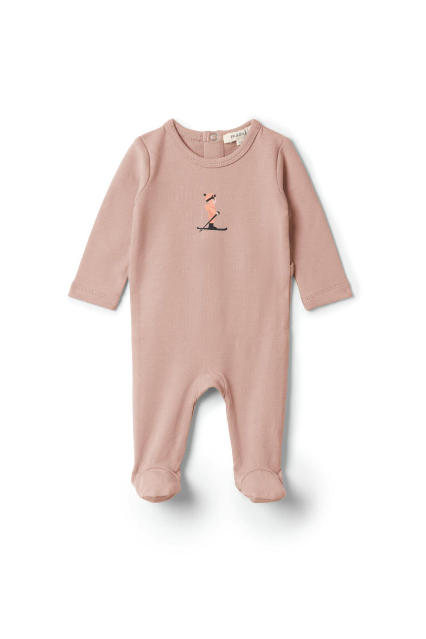 Skii Print Snap Front Fleece Romper