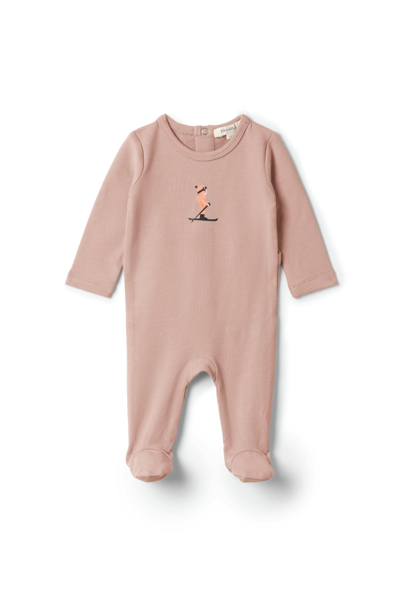 Skii Print Snap Front Fleece Romper