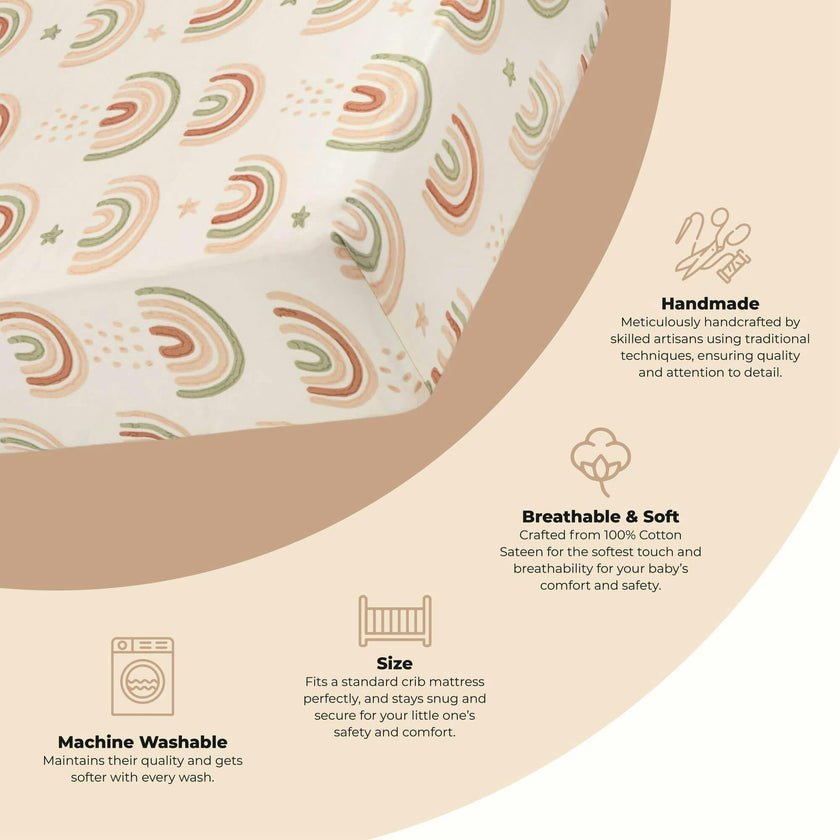 Parker Fitted Crib Sheet (Rainbow)