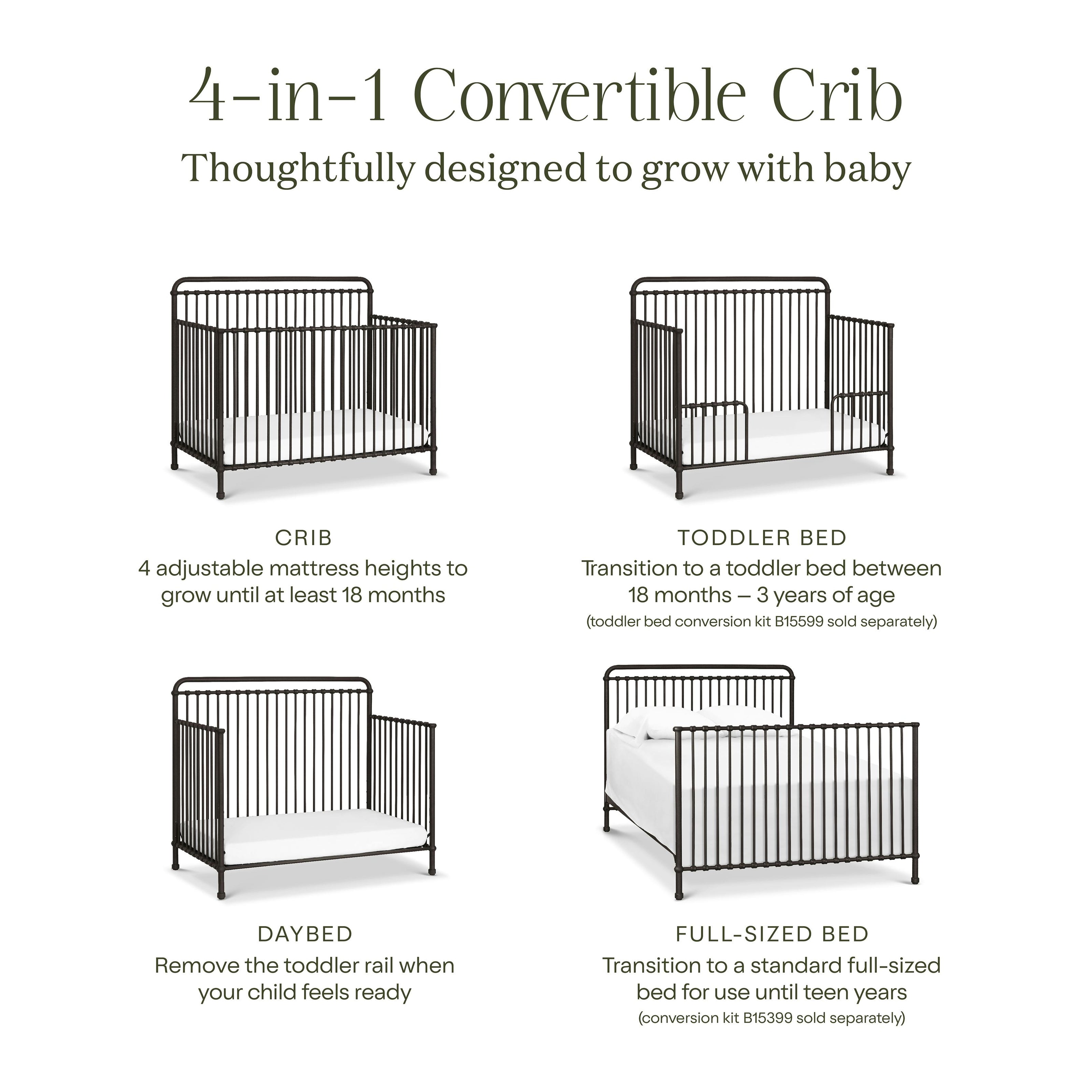 Winston 4-in-1 Convertible Crib