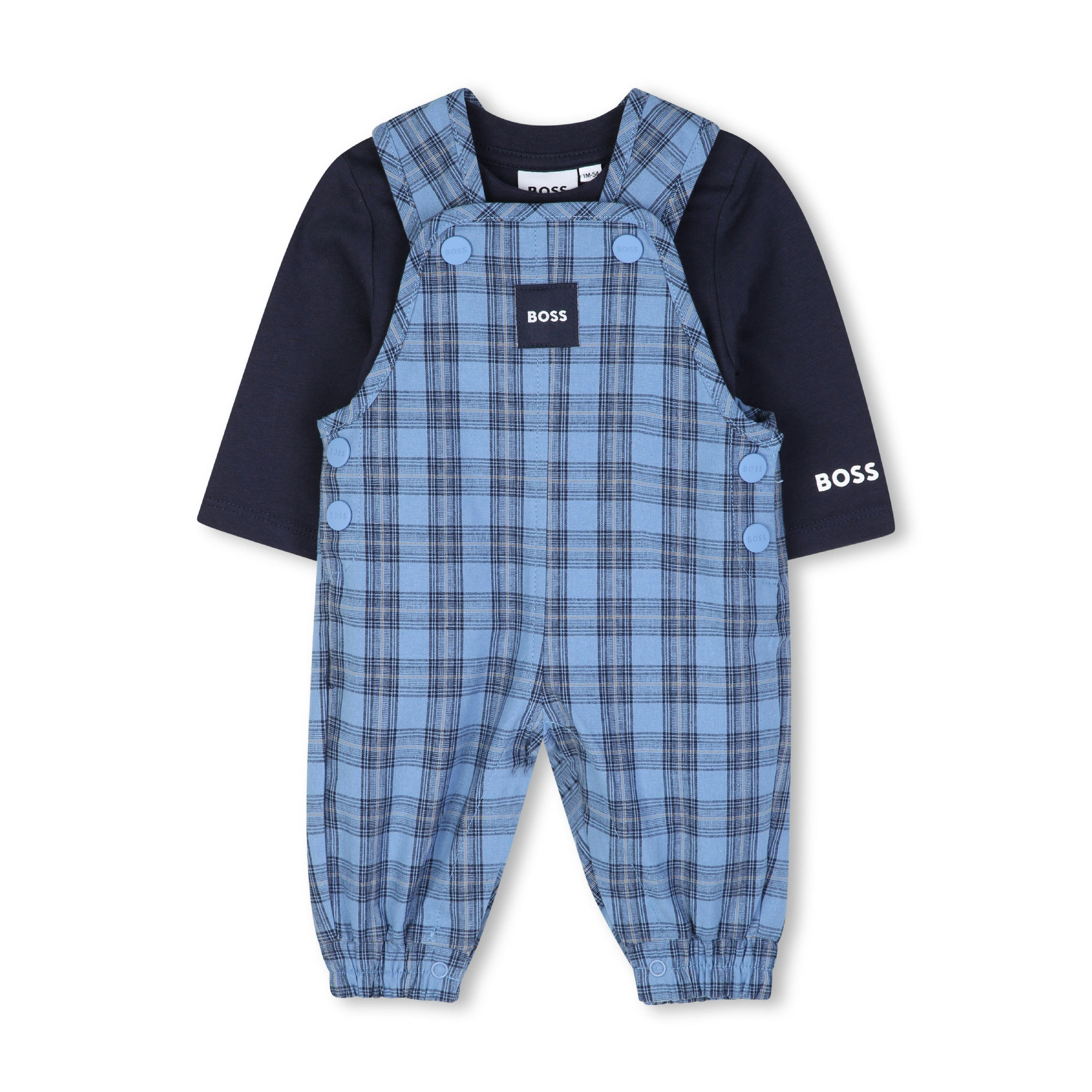 Blue Logo Baby Overall Set