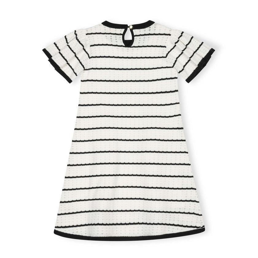 Organic Bow Detail Pointelle Sweater Dress