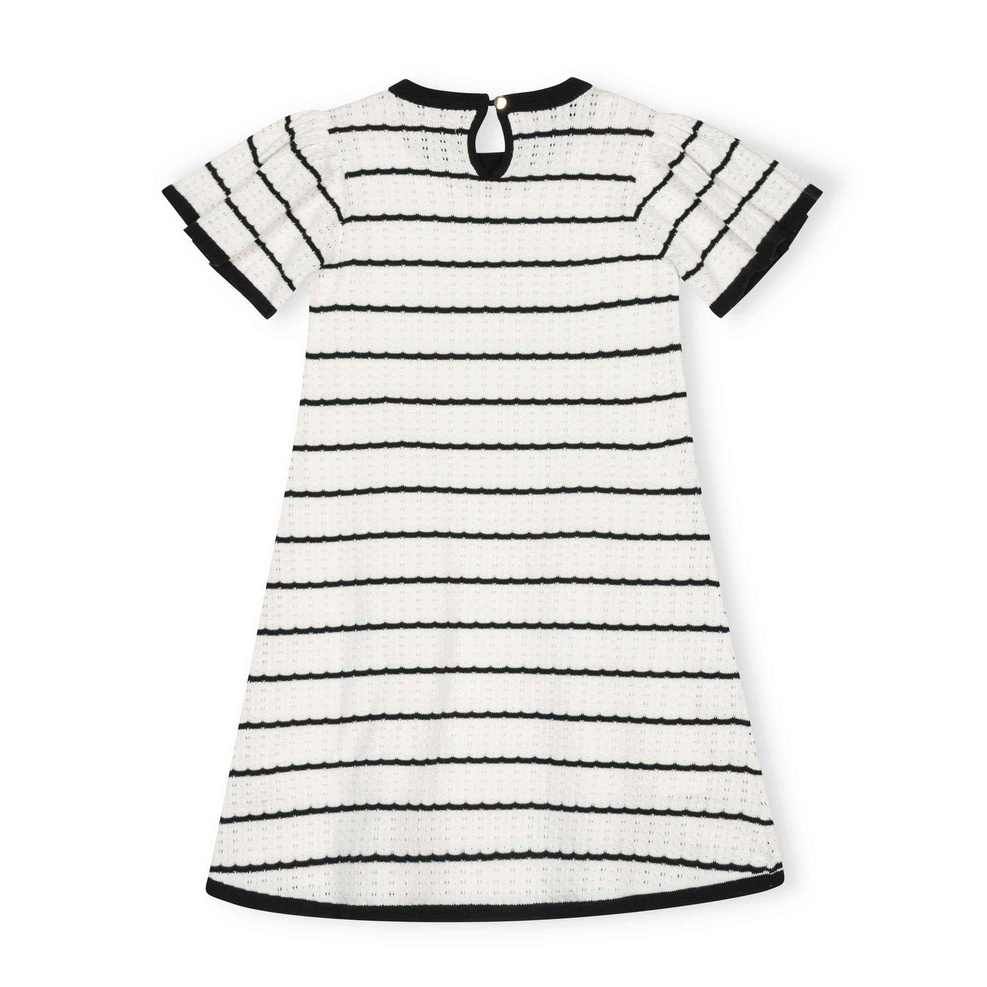 Organic Bow Detail Pointelle Sweater Dress