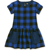 Pocketful Of Fun Plaid Short Sleeve Back Zip Dress, Multi