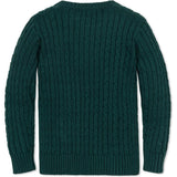 Baby Organic Cable Crewneck Pullover Sweater, Green