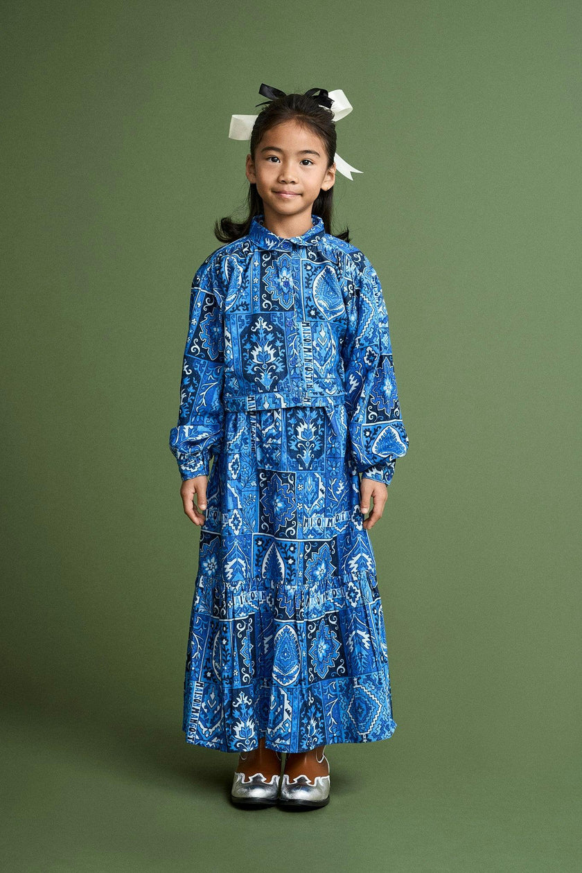 CARPET MICROCORDURY SKIRT BLUE