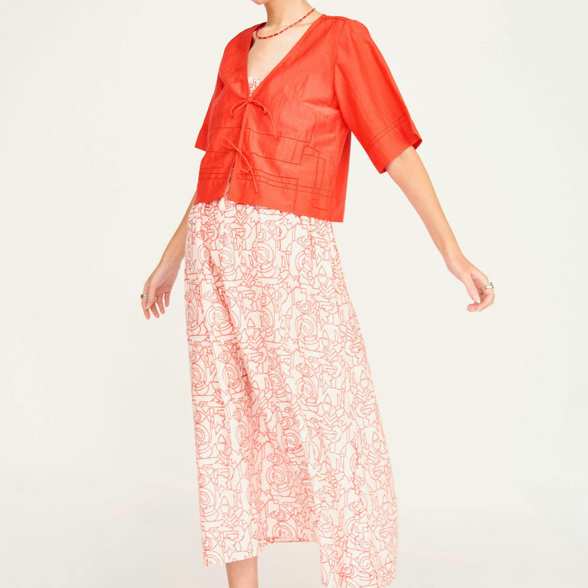 Puglia Dress in Cherry Heka