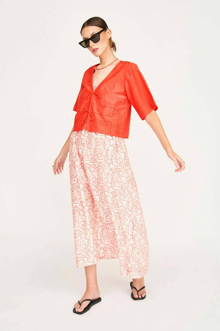 Puglia Dress in Cherry Heka
