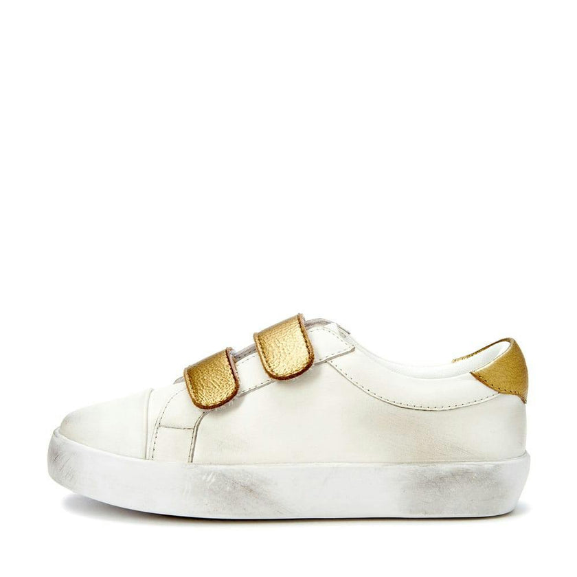 Maeve Old School Double Velcro Strap Leather Sneakers
