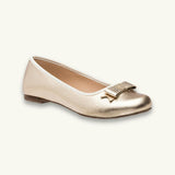 Camille Ballet Flat | Gold Leather