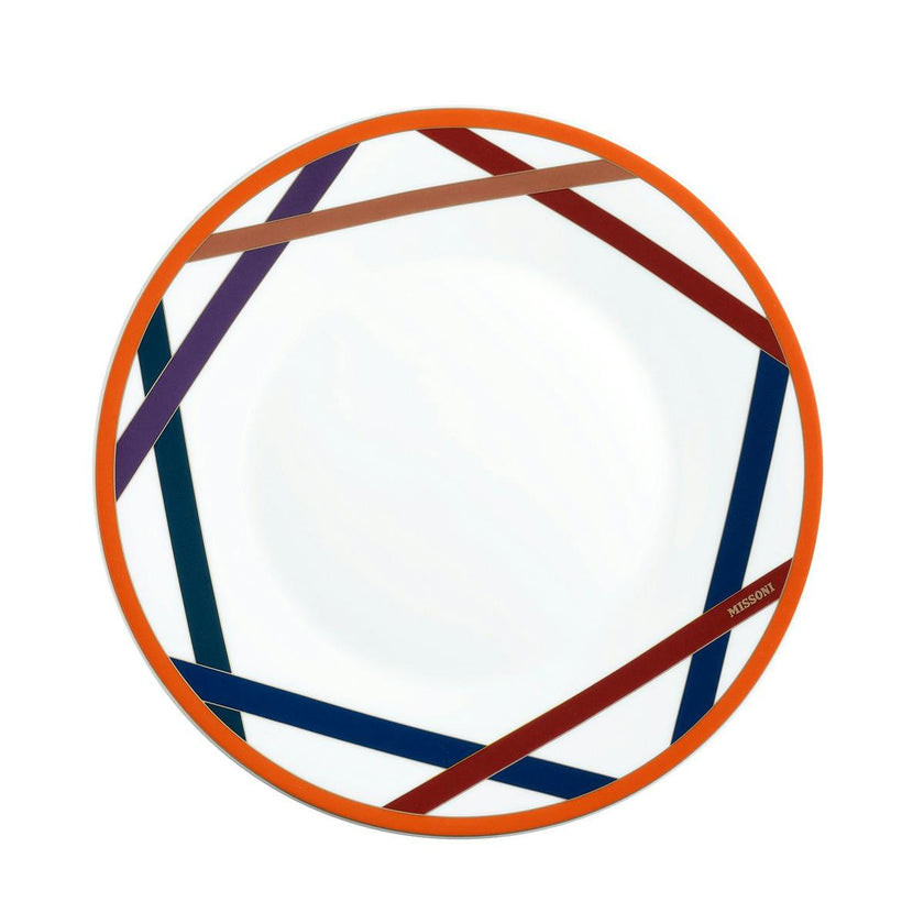 Dinner Plates NASTRI Set of 2  Multicolor diam. 10.75"