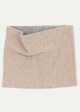 The Cashmere Beige Grey Reversible Snood