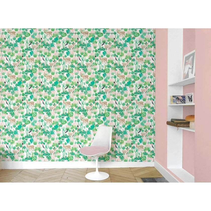 Papier peint PAMPICHULLA coloris Rose