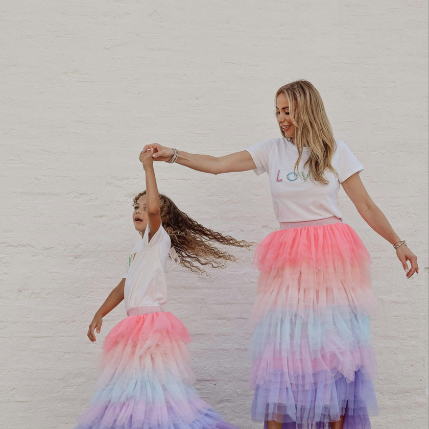 Cotton Candy Ruffled Tire Maxi Tutu