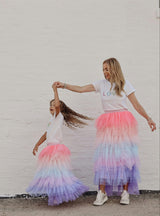 Cotton Candy Ruffled Tire Maxi Tutu