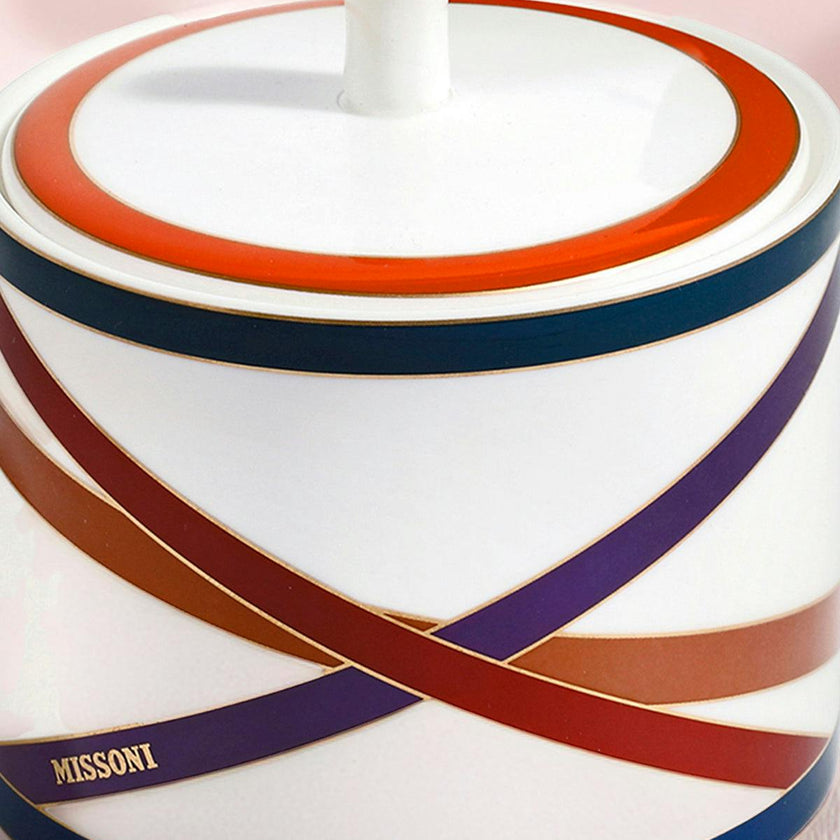 Sugar Pot NASTRI  Multicolor diam. 3.3", H 3.5"