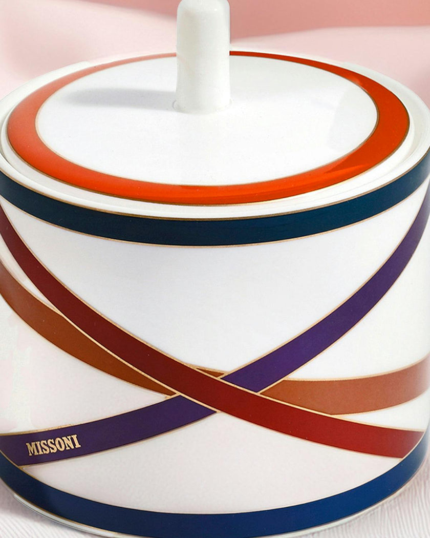 Sugar Pot NASTRI  Multicolor diam. 3.3", H 3.5"