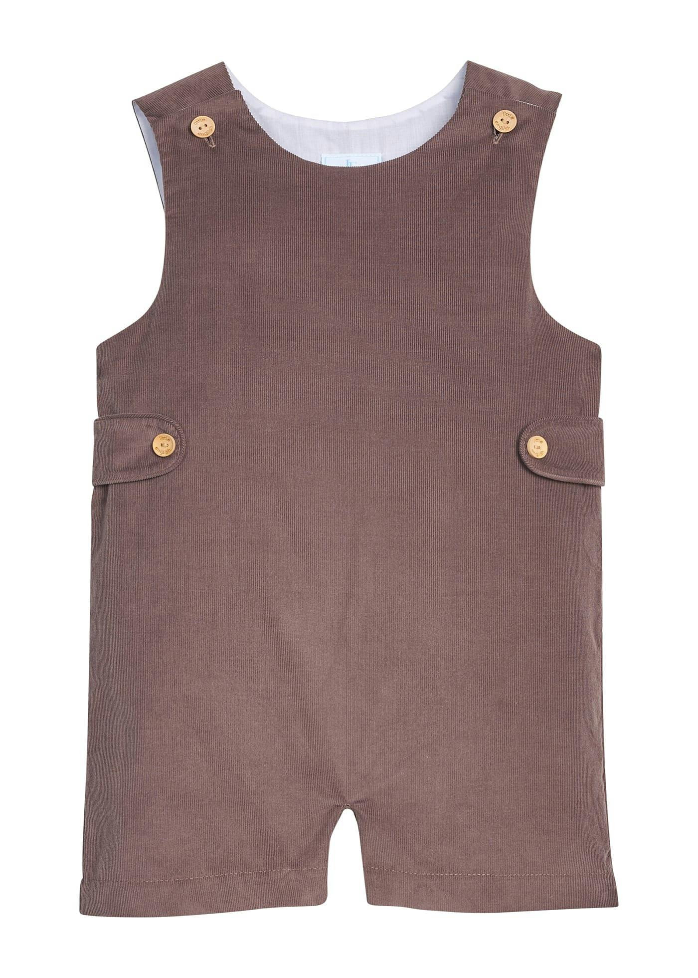 Button Tab John John - Chocolate Corduroy