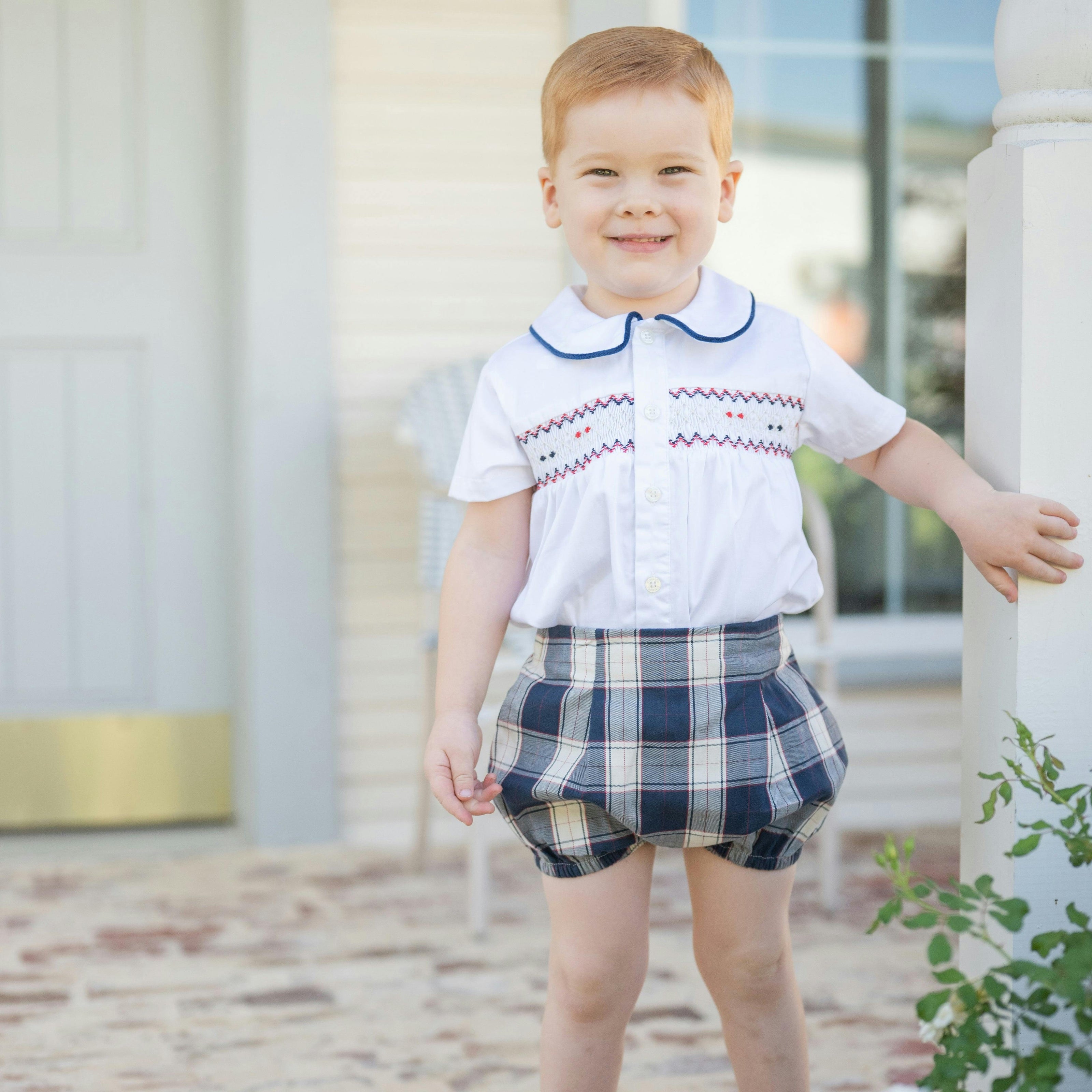 Peter Boy Set - Navy Tartan