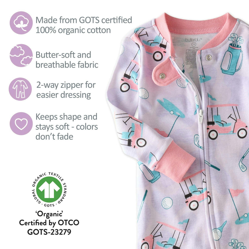 SHAWN Snug-fit Footless Baby Pajamas for Boys & Girls