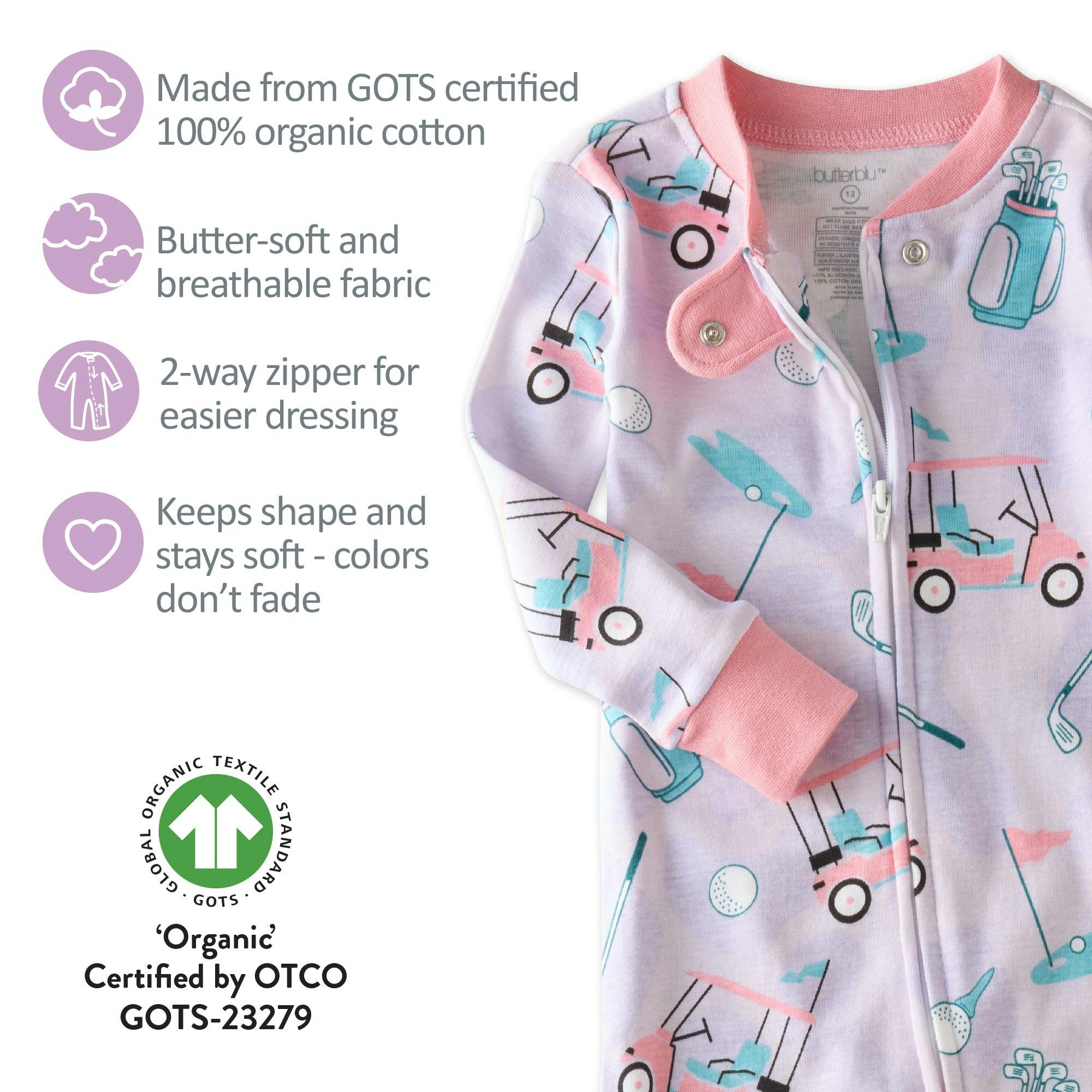 SHAWN Snug-fit Footless Baby Pajamas for Boys & Girls