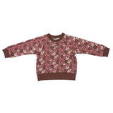 Girls Fleece Sweatshirt in Cluster Garden Floral