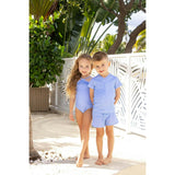 Sea Blue Emblem Rash Guard