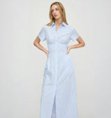 The Jamie Nap Dress - Blue/White Stripe