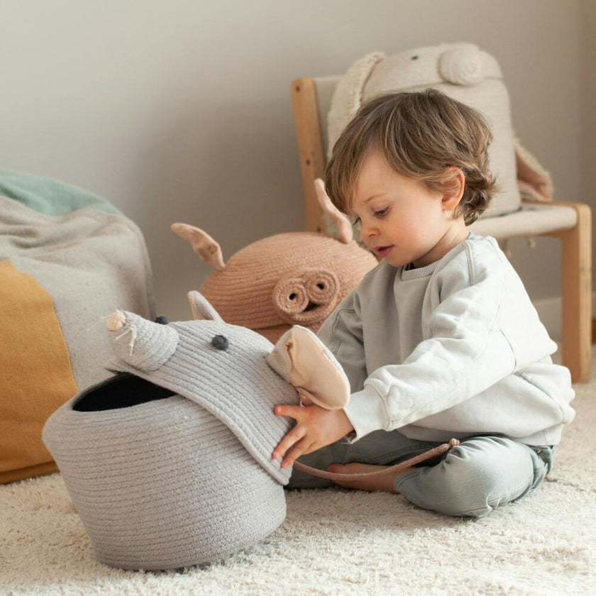 Kids Handcrafted Braided Cord Basket