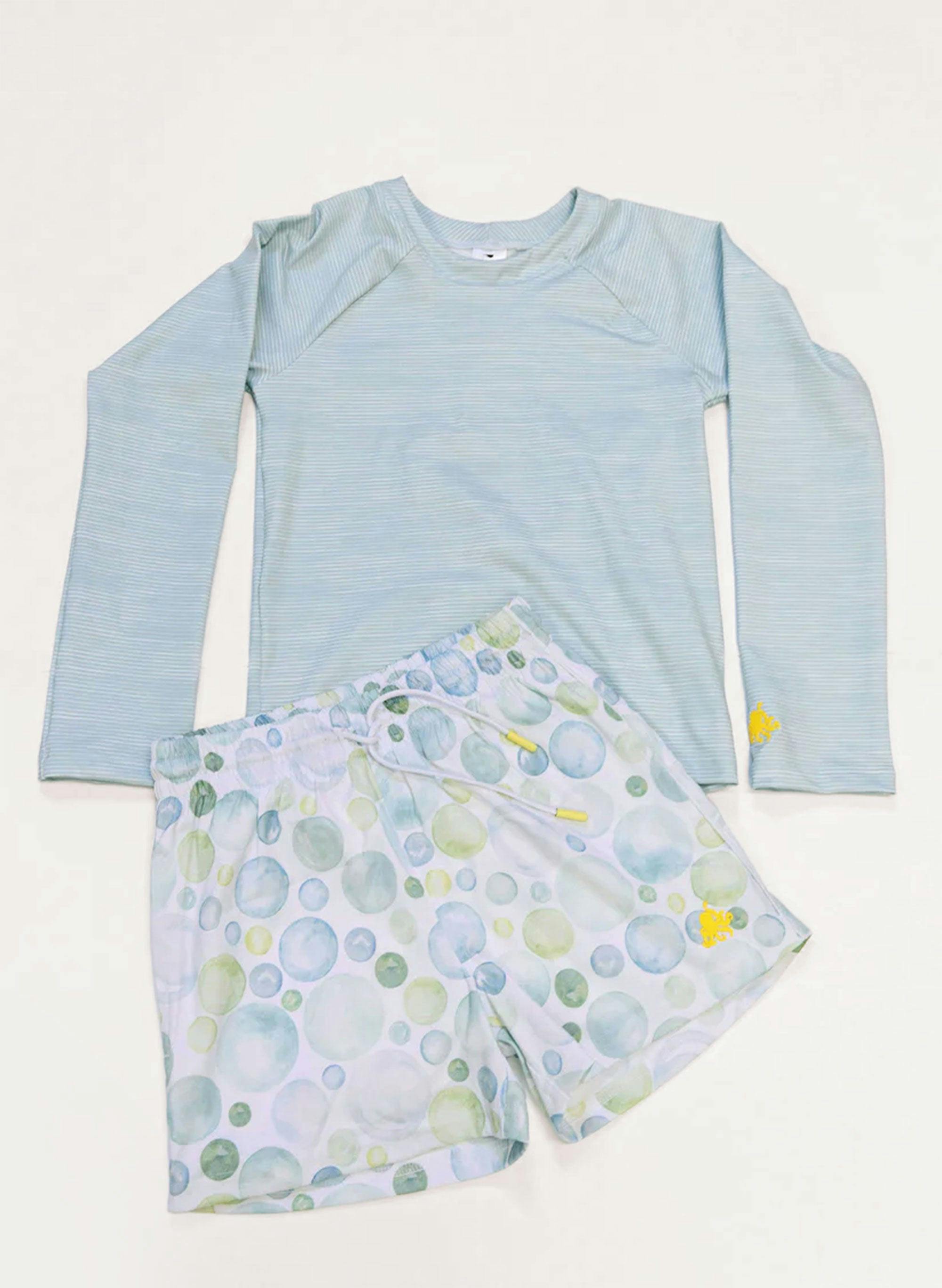 Boys Swim Short - Seafoam Bubbles