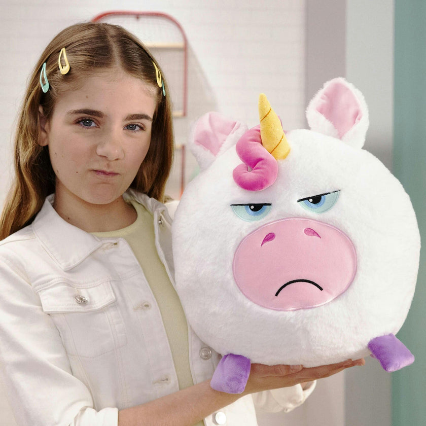 Hangry Petz: Luna - 12" White-Pink-Purple Animal Plush