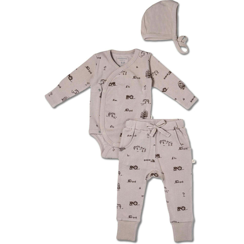 Organic Kimono Onesie & Pants Set