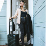 Reversible Stripe Blanket Travel Set
