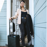 Reversible Stripe Blanket Travel Set