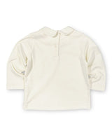 Knit Long Sleeve Blouse With Embroidered Flowers