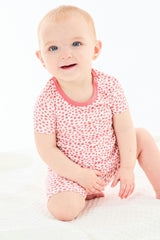 Shorts Pajama Set - Coral Dots