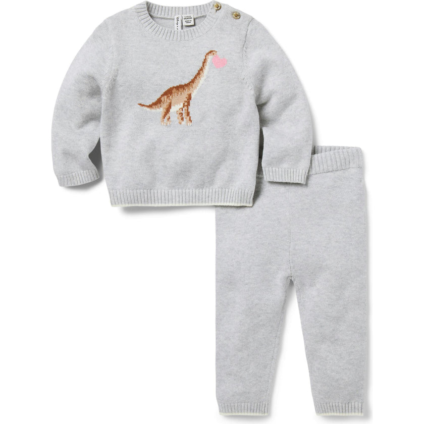 Baby Heart Matching Sweater Set